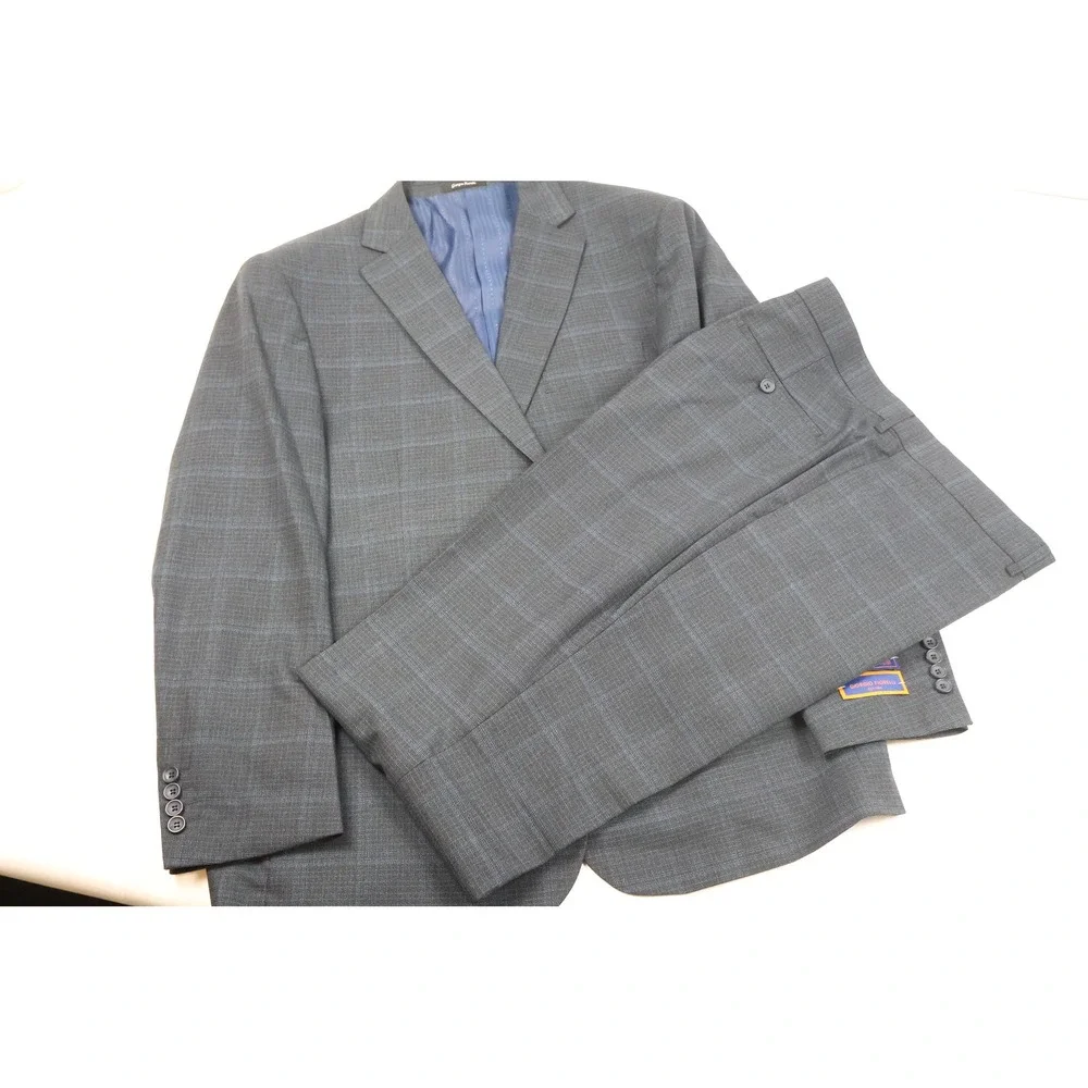 Giorgio Fiorelli 2-Piece Suit G79755 Blue Plaid 48/42 NWT